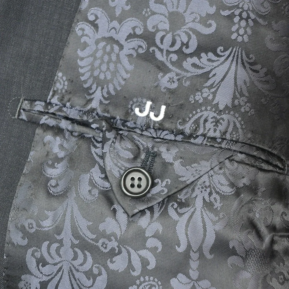 Bespoke 46L 38x32 Charcoal Gray Wool Mens Jacket Pants Suit